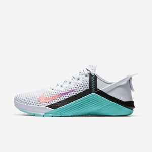 Chaussure De Crossfit Nike Metcon 6 FlyEase Grise 7432-095 Football Grey/Oracle Aqua/Black/Flash Crimson Femme | MUK-75124887